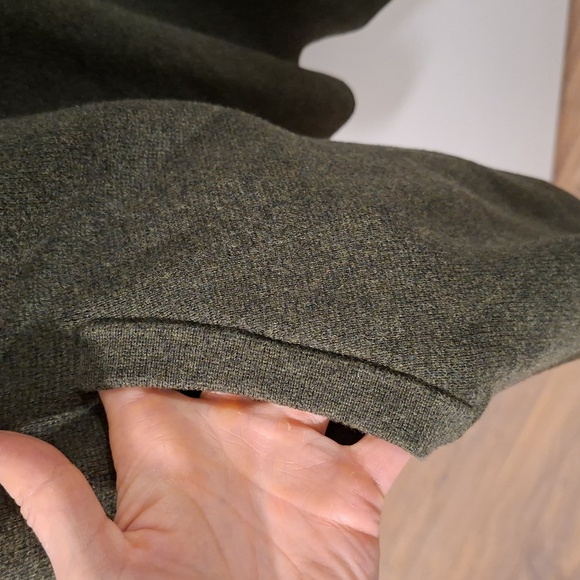 J. Crew Women's Forest Green Open Front/Waterfall 100% Cotton Cardigan (Size XL) - Picture 4 of 6